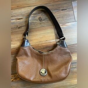 Dooney & Bourke Brown Hobo Bag with Gold Accents